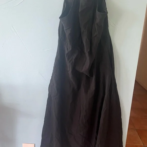 Anthropologie Black Maxi Halter Dress Size 6 - Picture 2 of 16